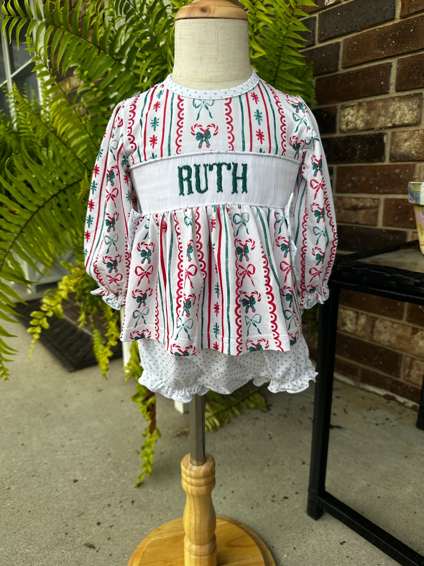 Candy Striped Name Smock Collection