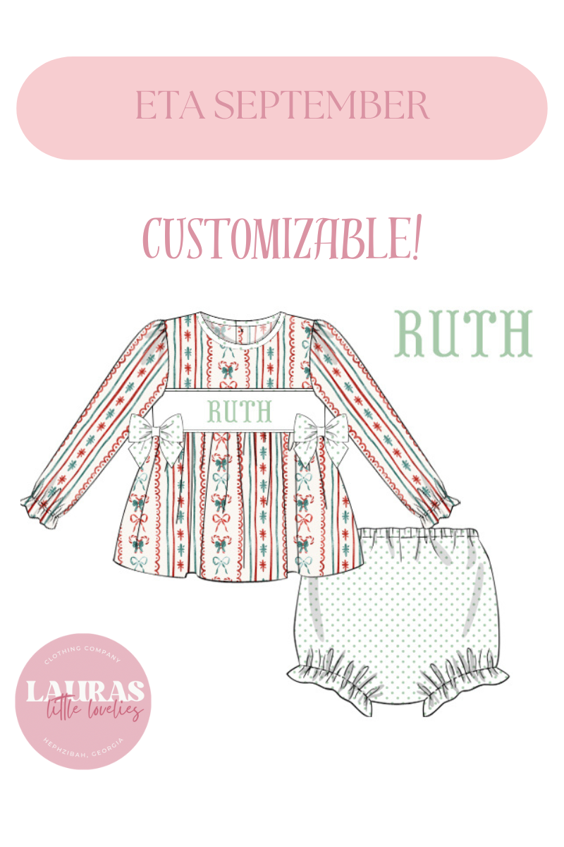 Candy Striped Name Smock Collection