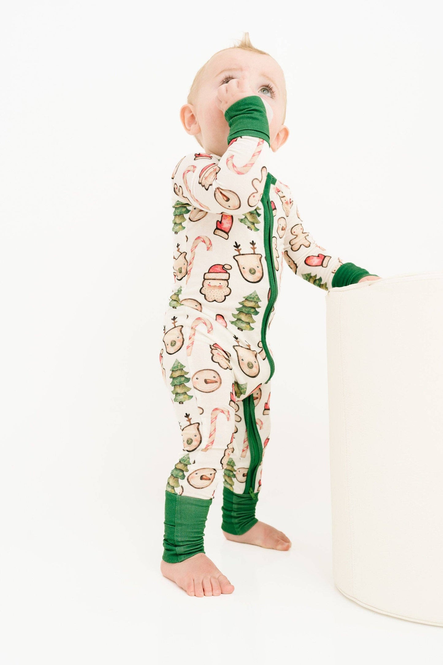 Christmas Cookies Green Bamboo Sleeper: 6-12M