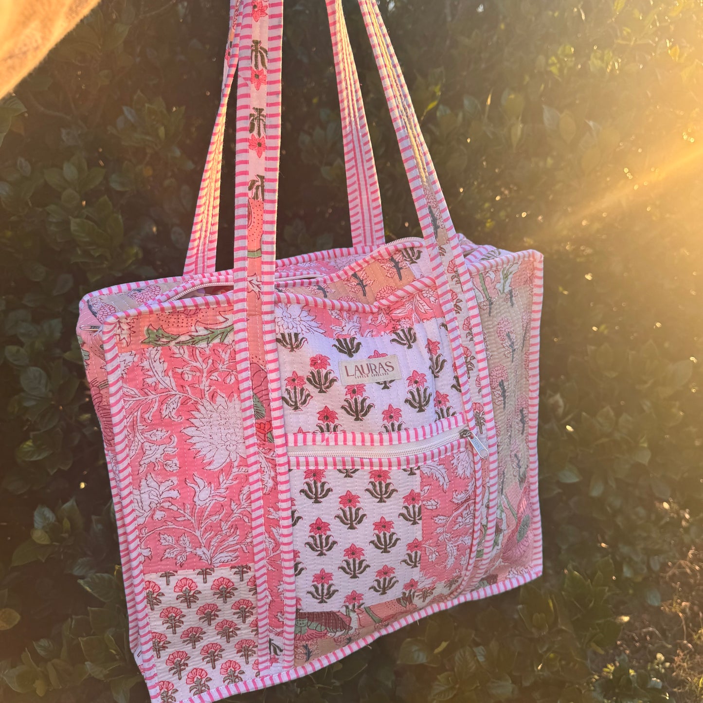 Rosy Grove Zippered Tote 5