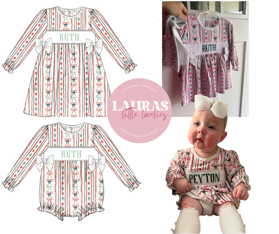 Candy Striped Name Smock Collection