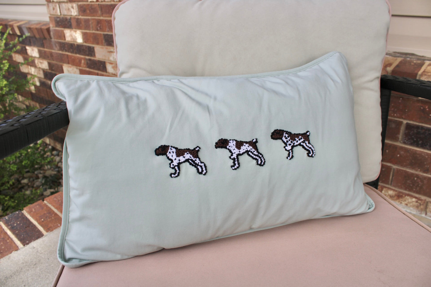 Bird Dog Trio Throw Pillow