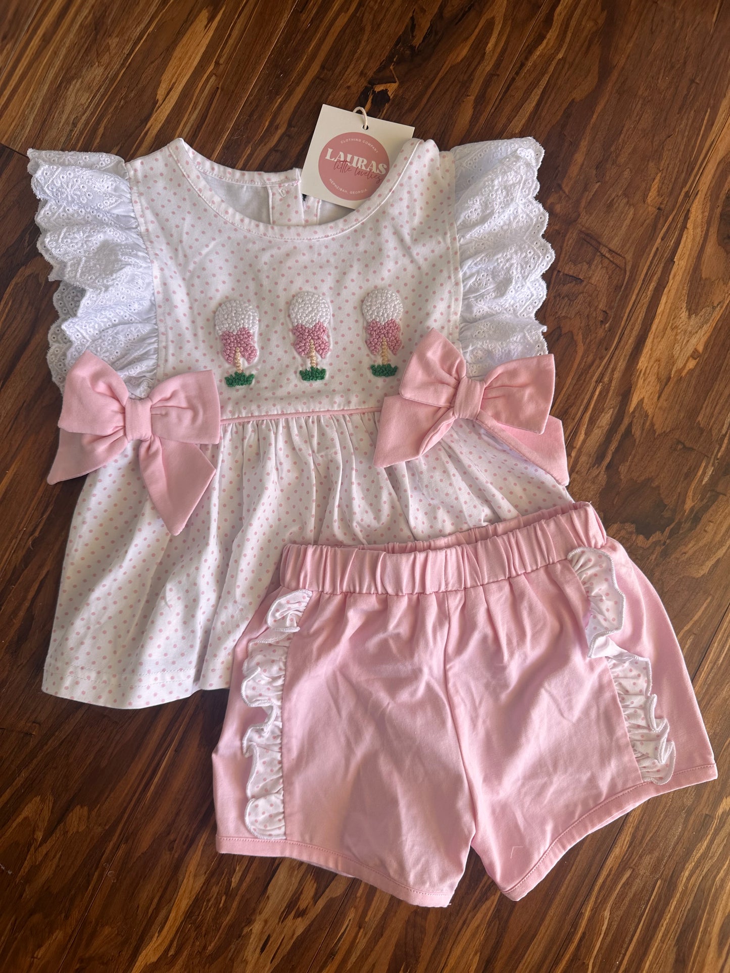 Bow Tees Shorts Set
