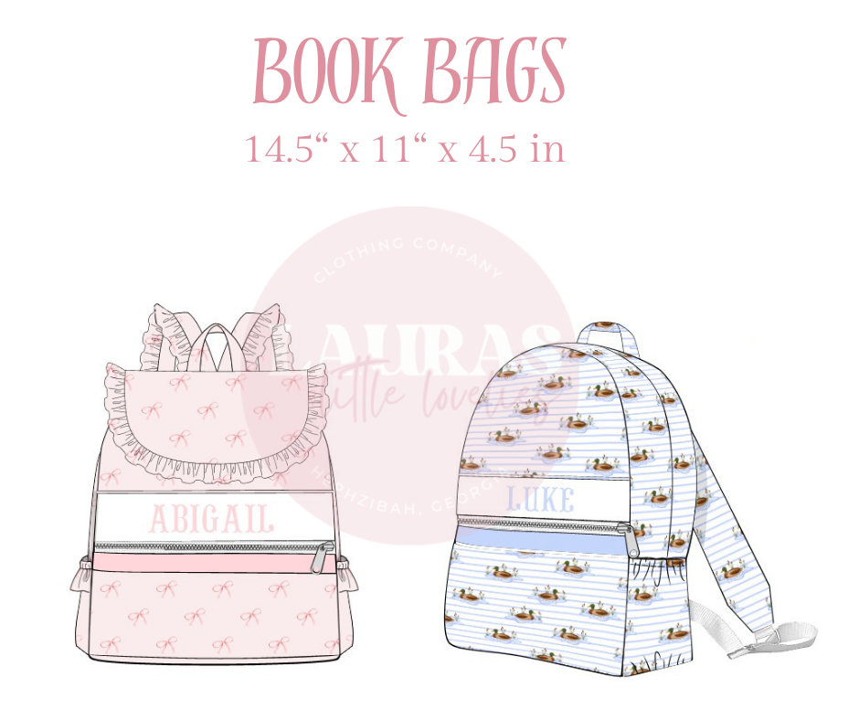 Book Bag Size Chart