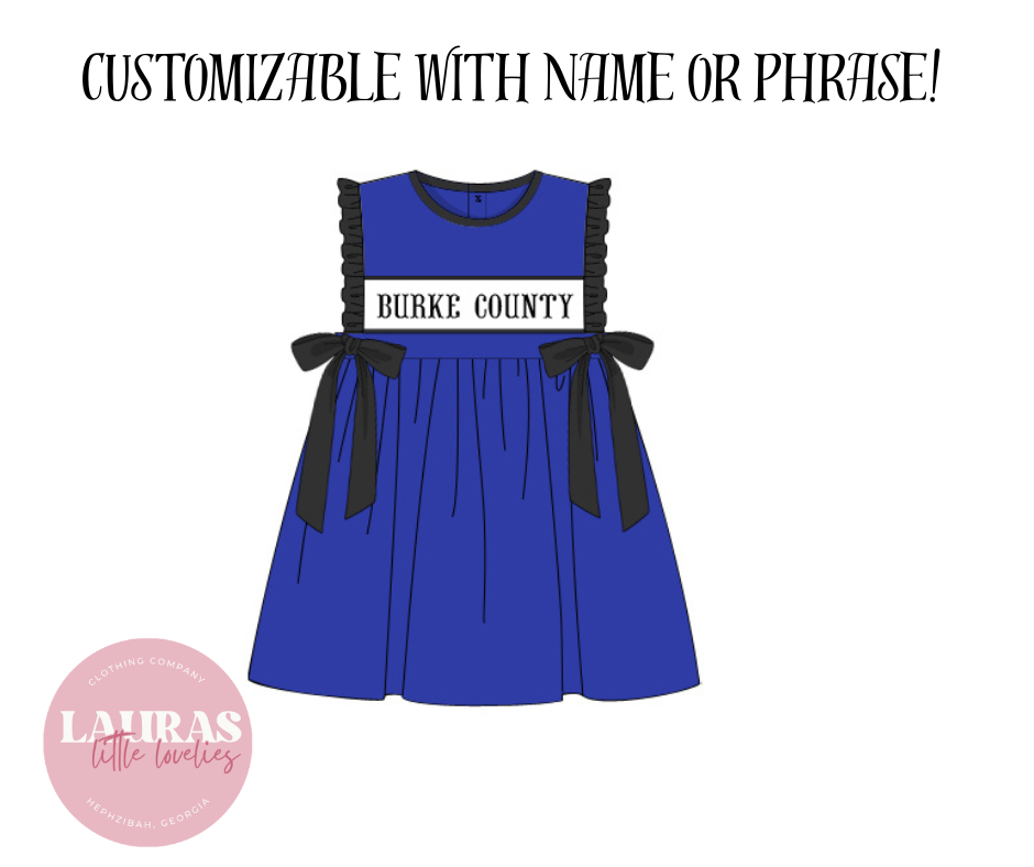 Black & Blue Girls Dress