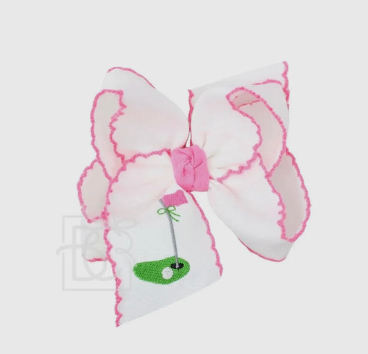 Hole in One Embroidered Bow