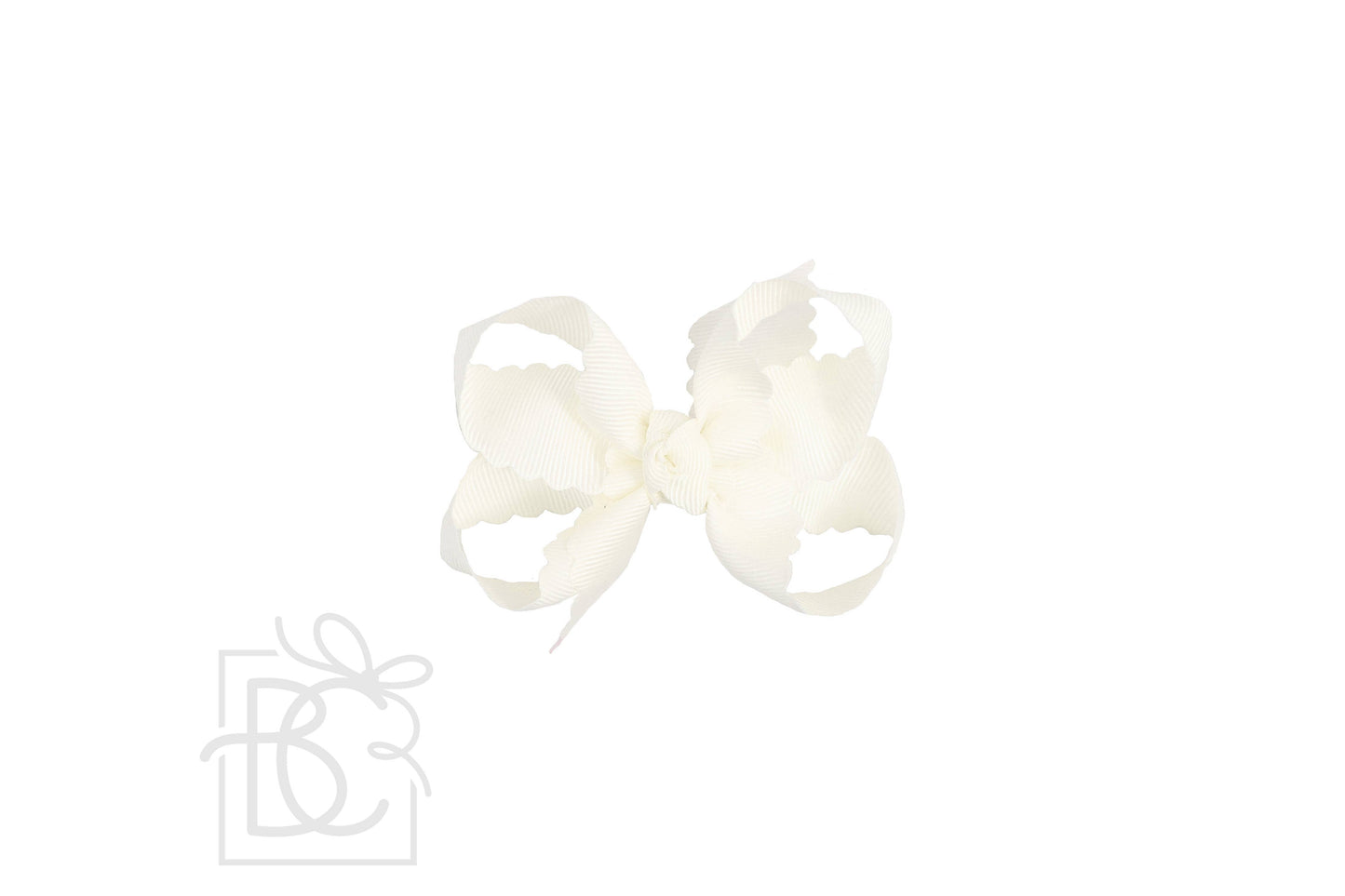 SCALLOPED EDGE BOW: Mauve / 4.5" Large - 1.5" Ribbon on Alligator Clip