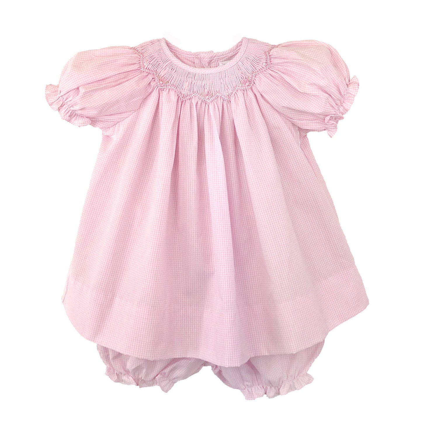 Bishop Zig-Zag Smocked Dress: 12 Month