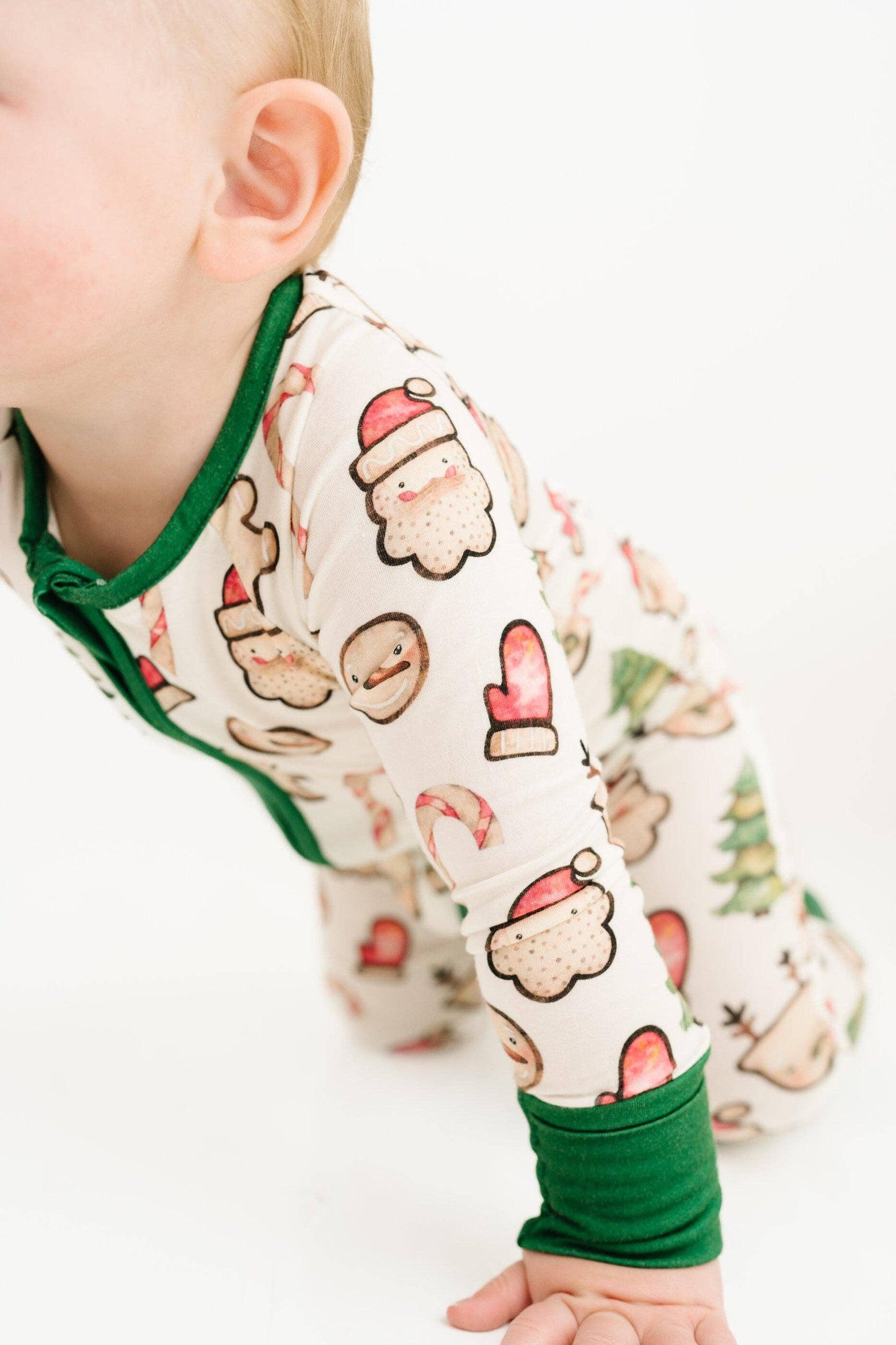 Christmas Cookies Green Bamboo Sleeper: 6-12M