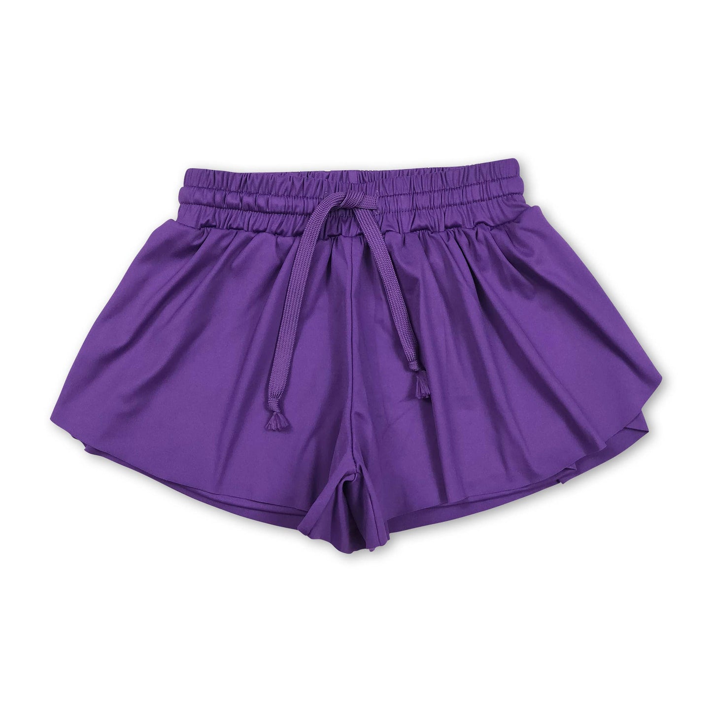 Hot pink kids girls activewear summer yoga shorts: Hot pink / 6-7T