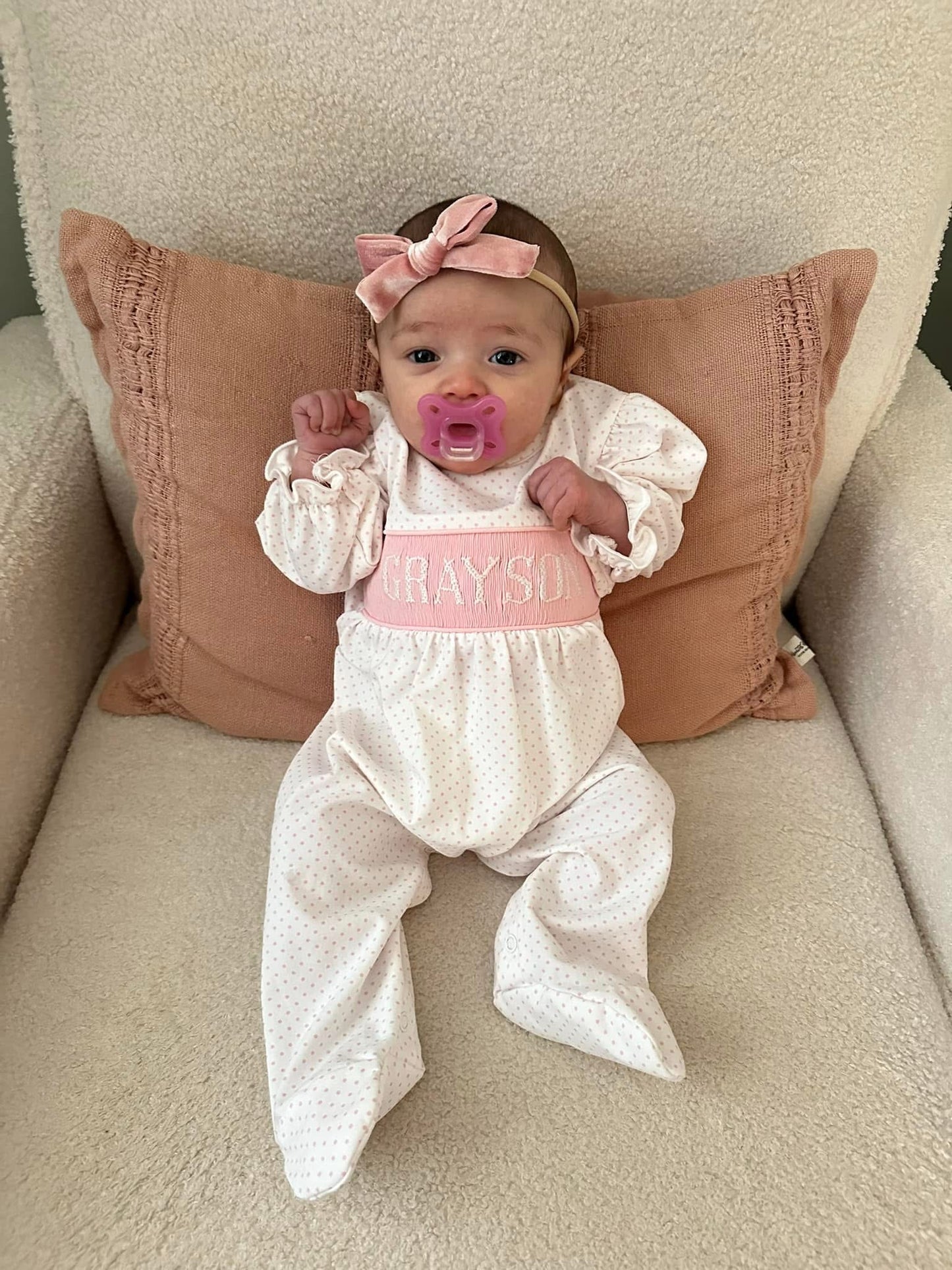 Bitty Dot Footie Romper Girls