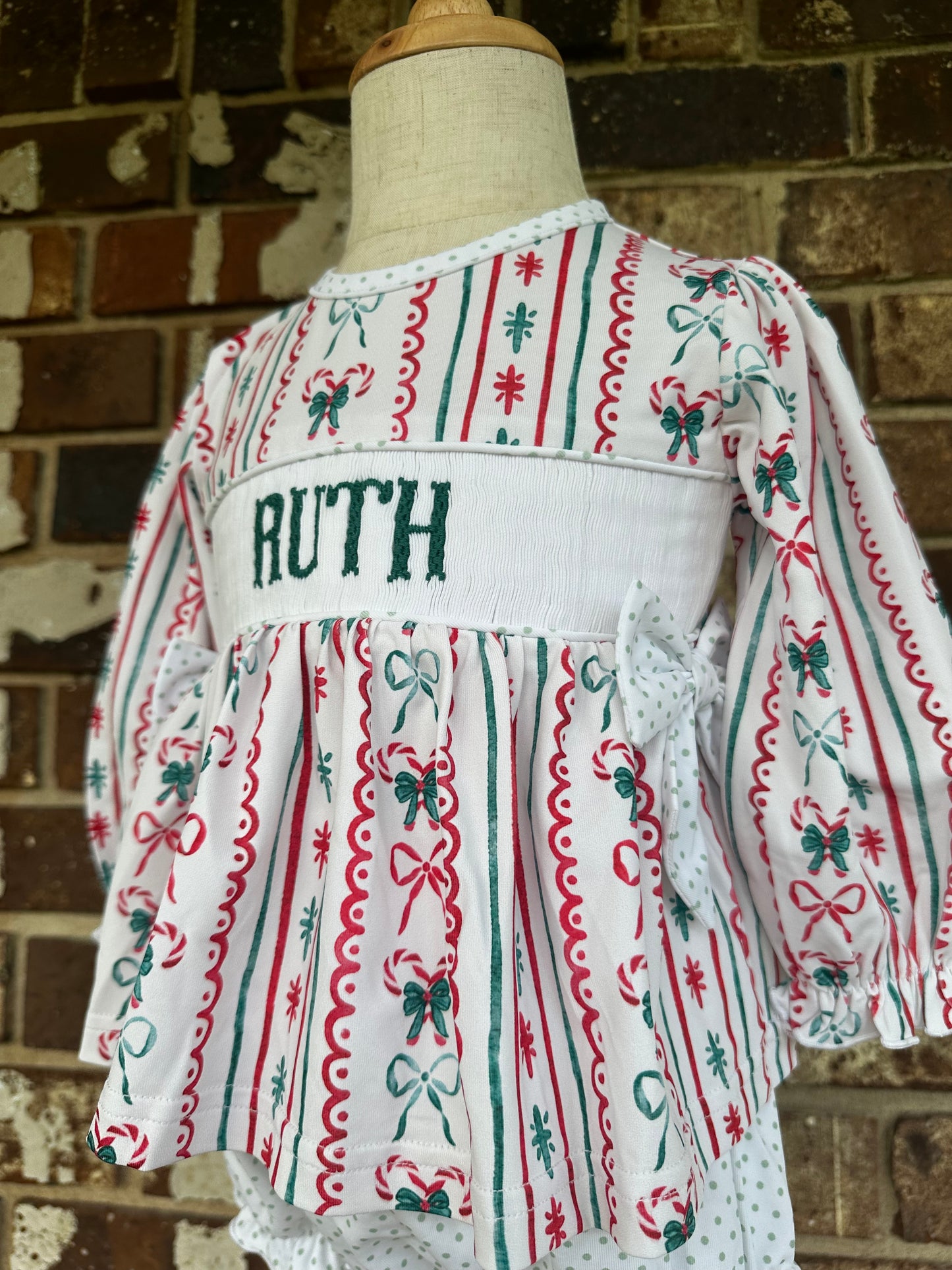 Candy Striped Name Smock Collection