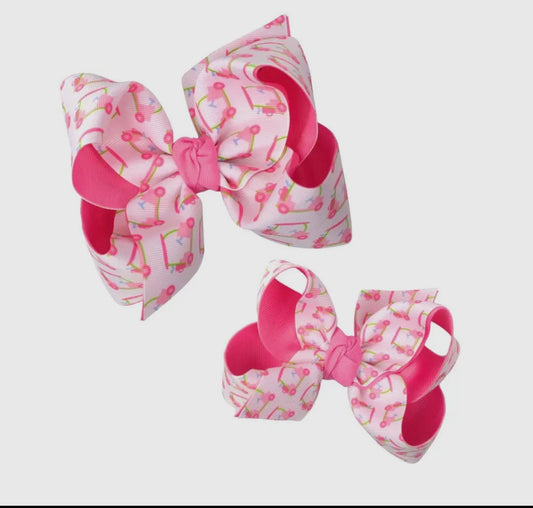 Golfcart Printed Bow