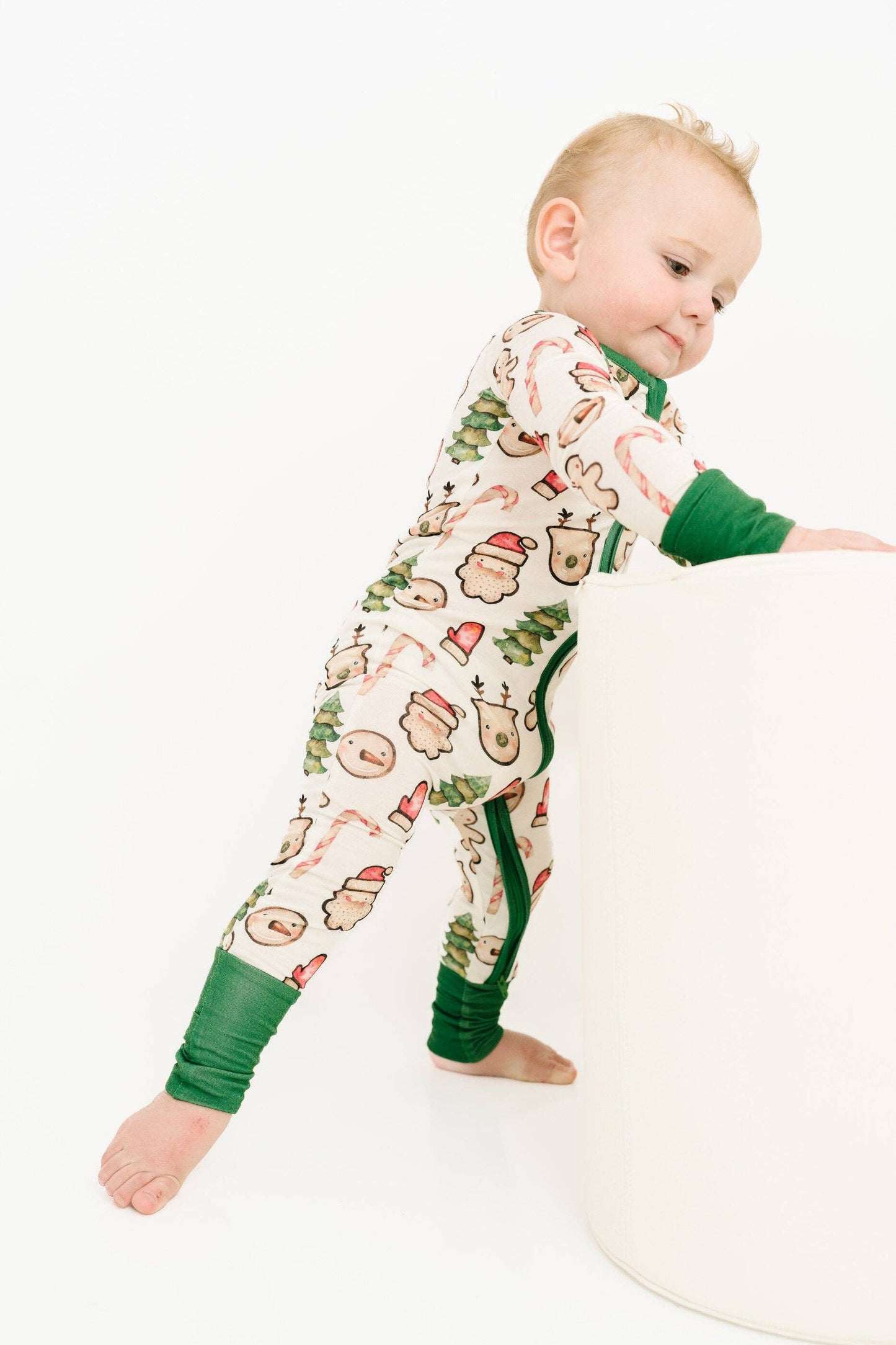 Christmas Cookies Green Bamboo Sleeper: 6-12M