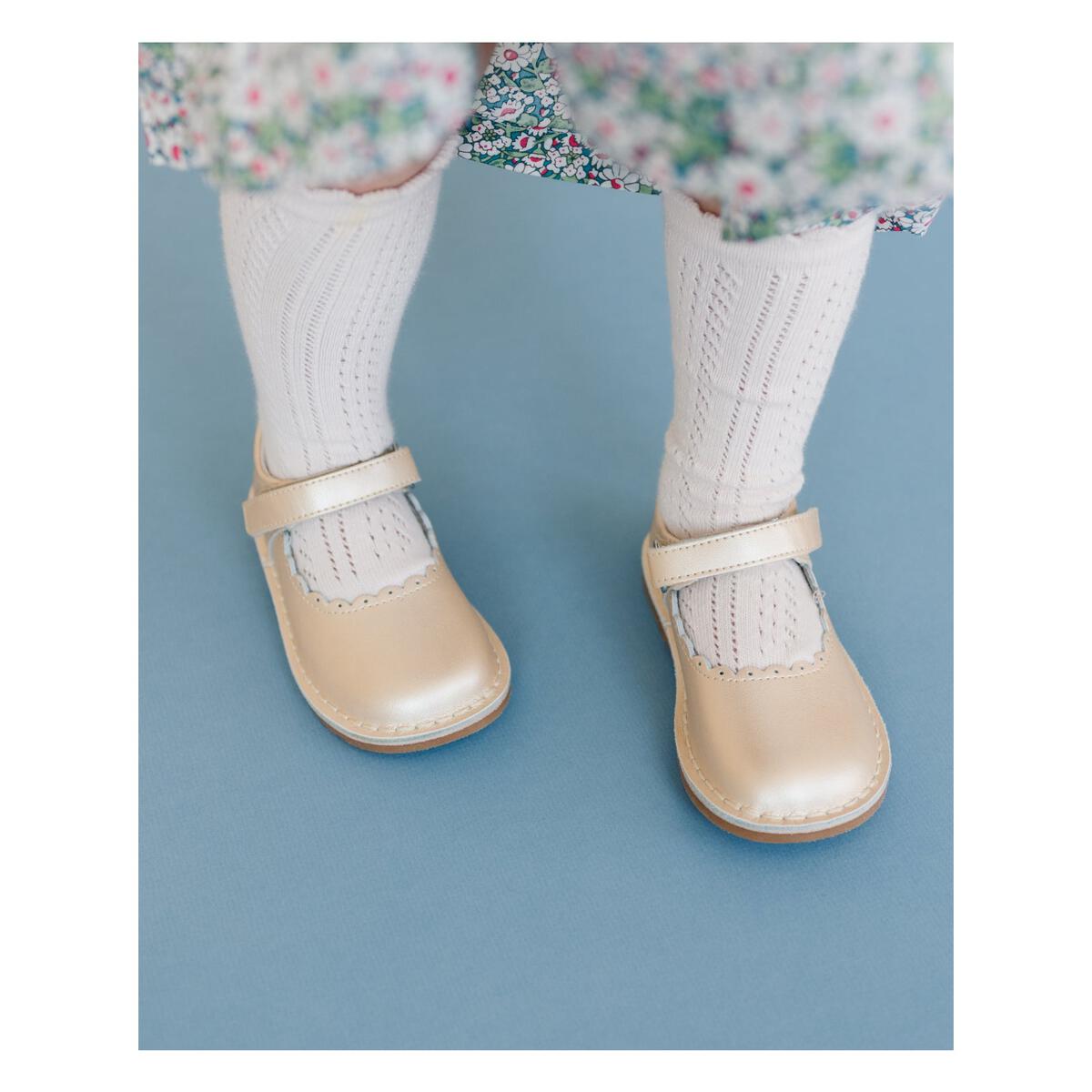 Champagne Caitlin Scalloped Mary Jane