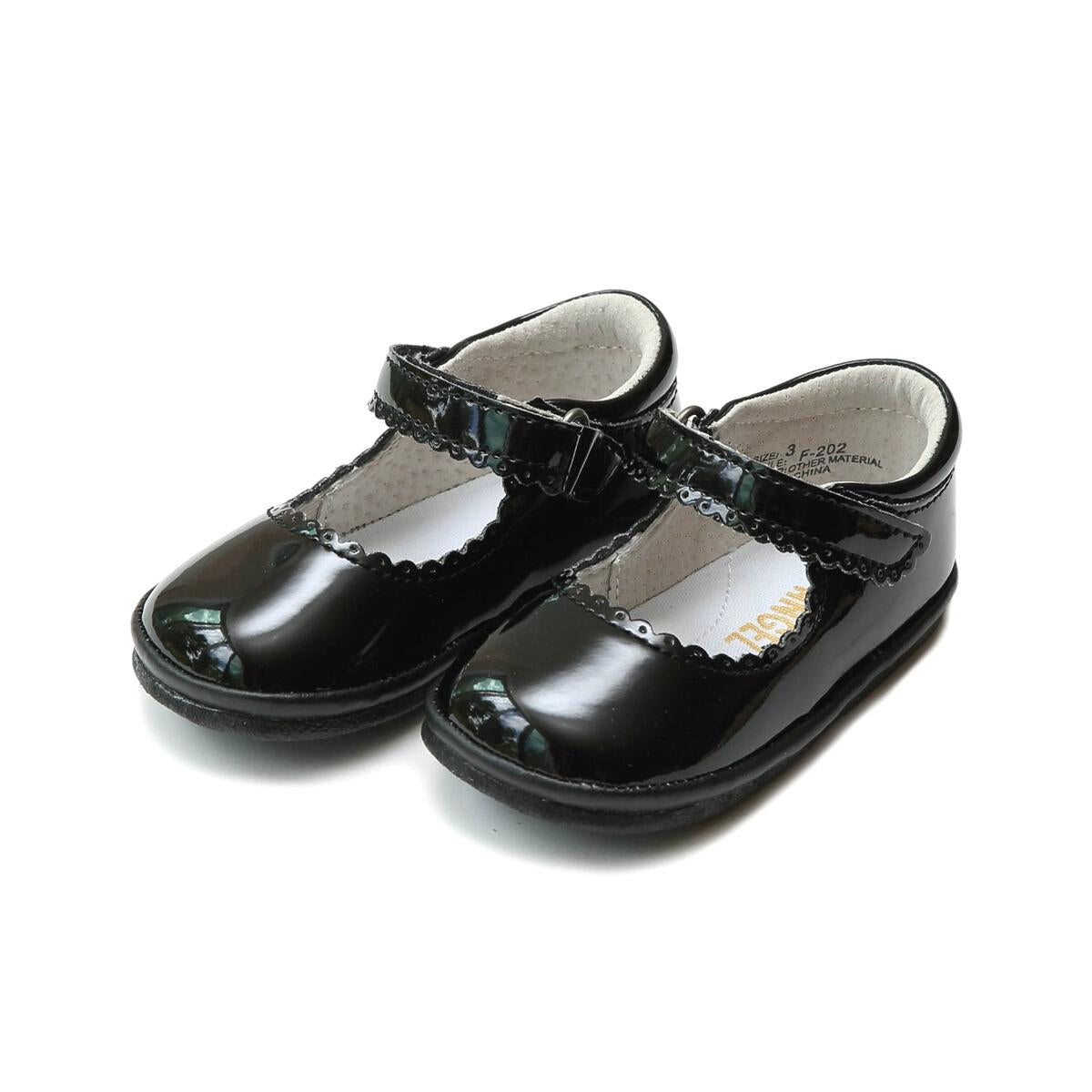 Black Cara Scalloped Mary Jane Angel Baby (1-7T)
