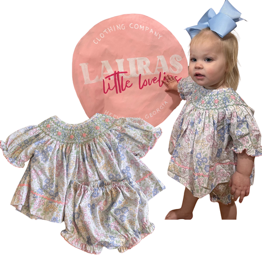 Pastel Floral Diaper Set
