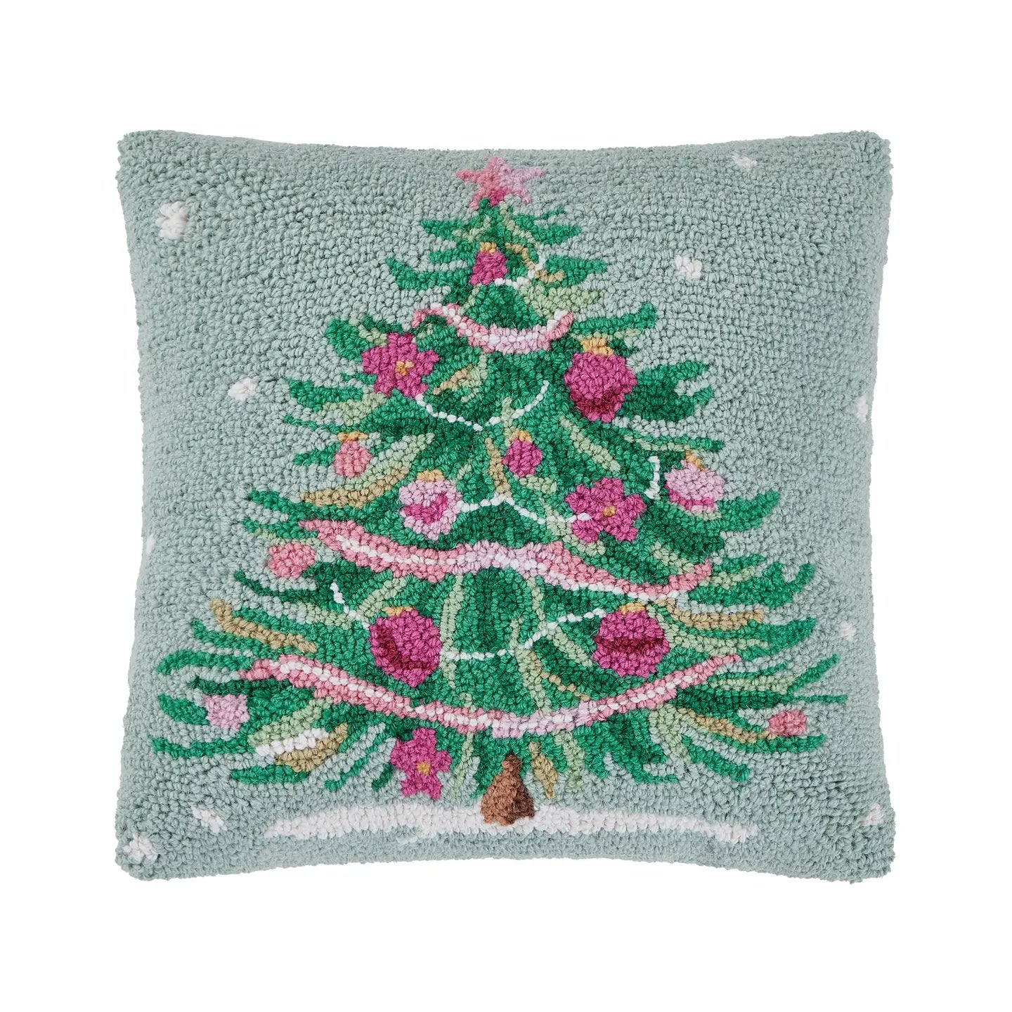 Pink & Green Tree Hook Pillow
