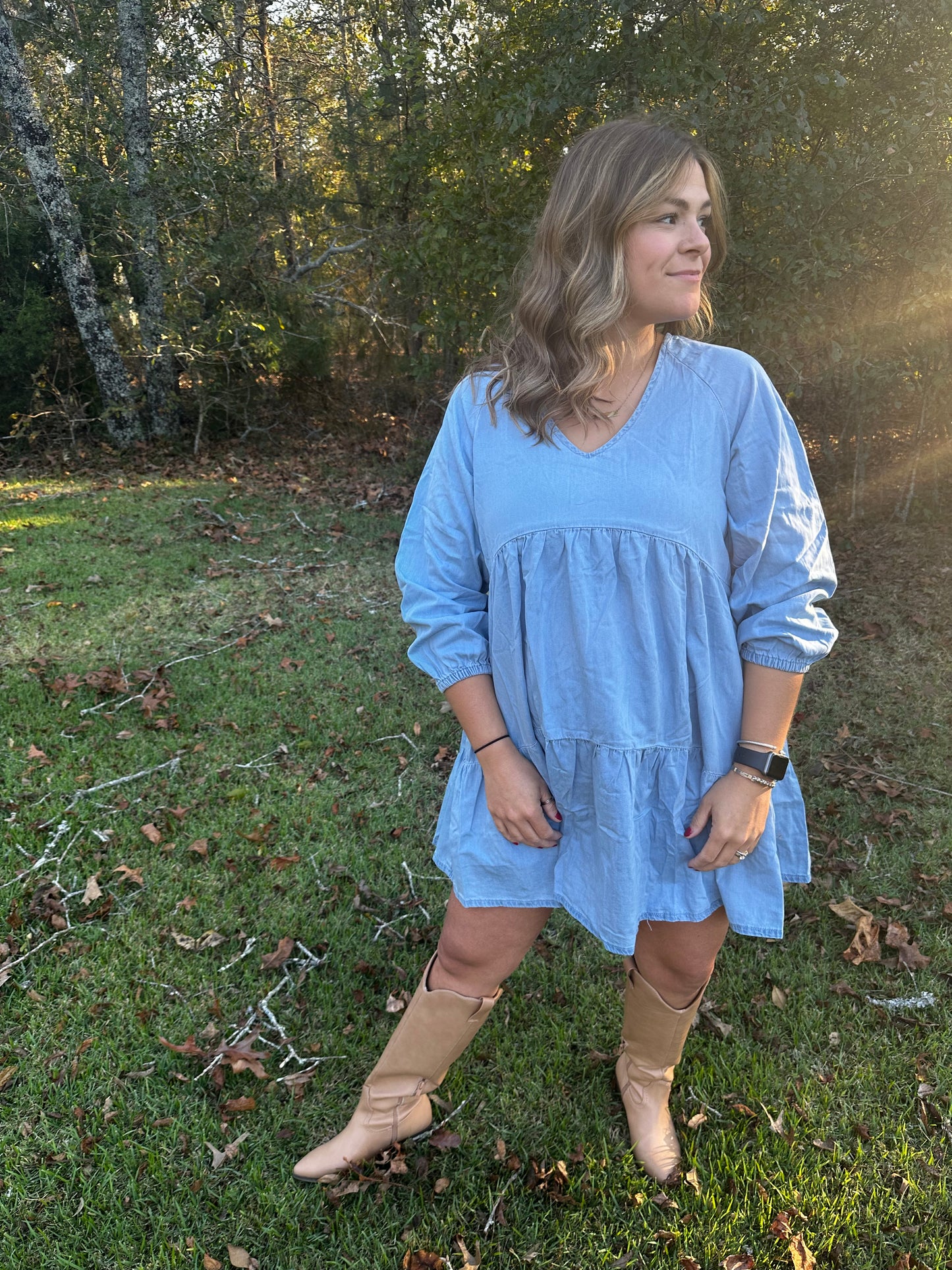 Oh Hey Chambray Dress