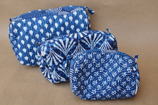Oceanic Patchwork Cosmetic Trio