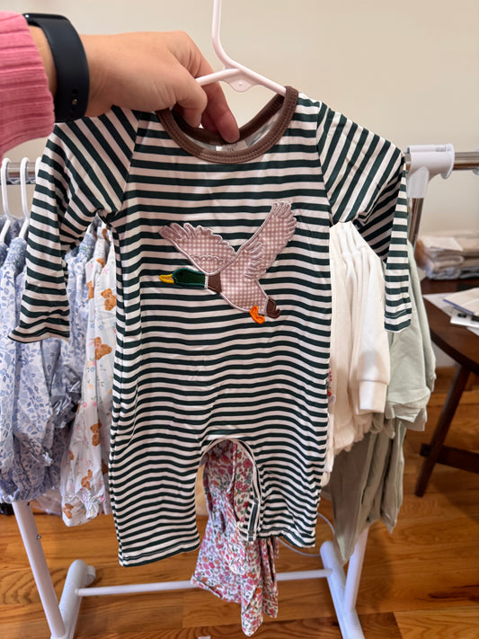 Striped Mallard Romper