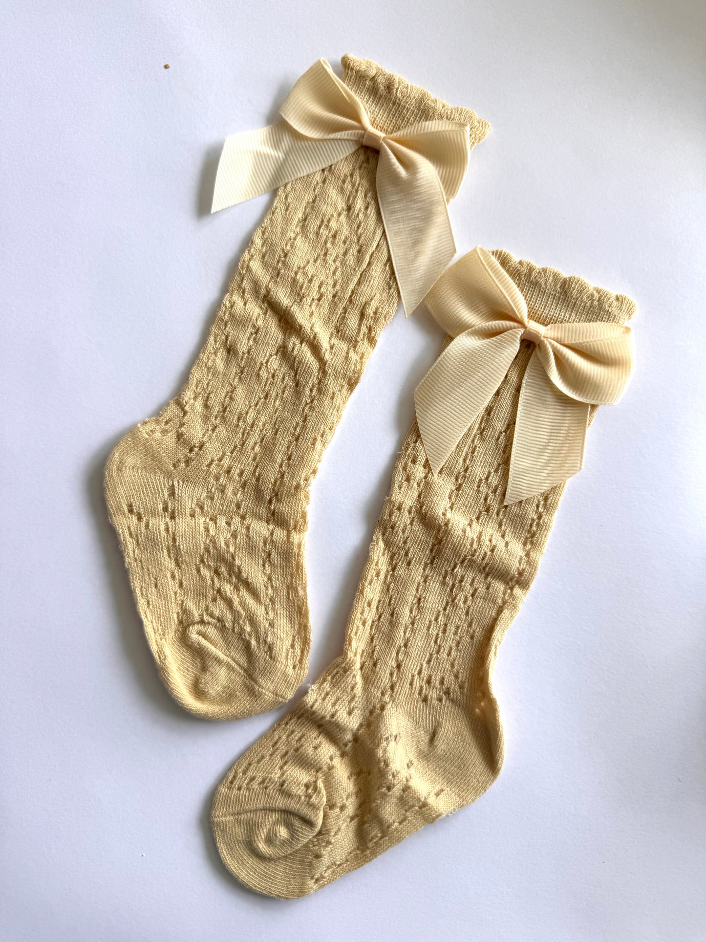 Lace Bow Knee Socks