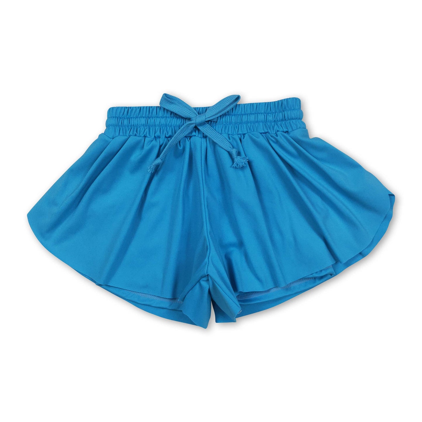 Blue kids girls activewear summer yoga shorts: Black / 2T