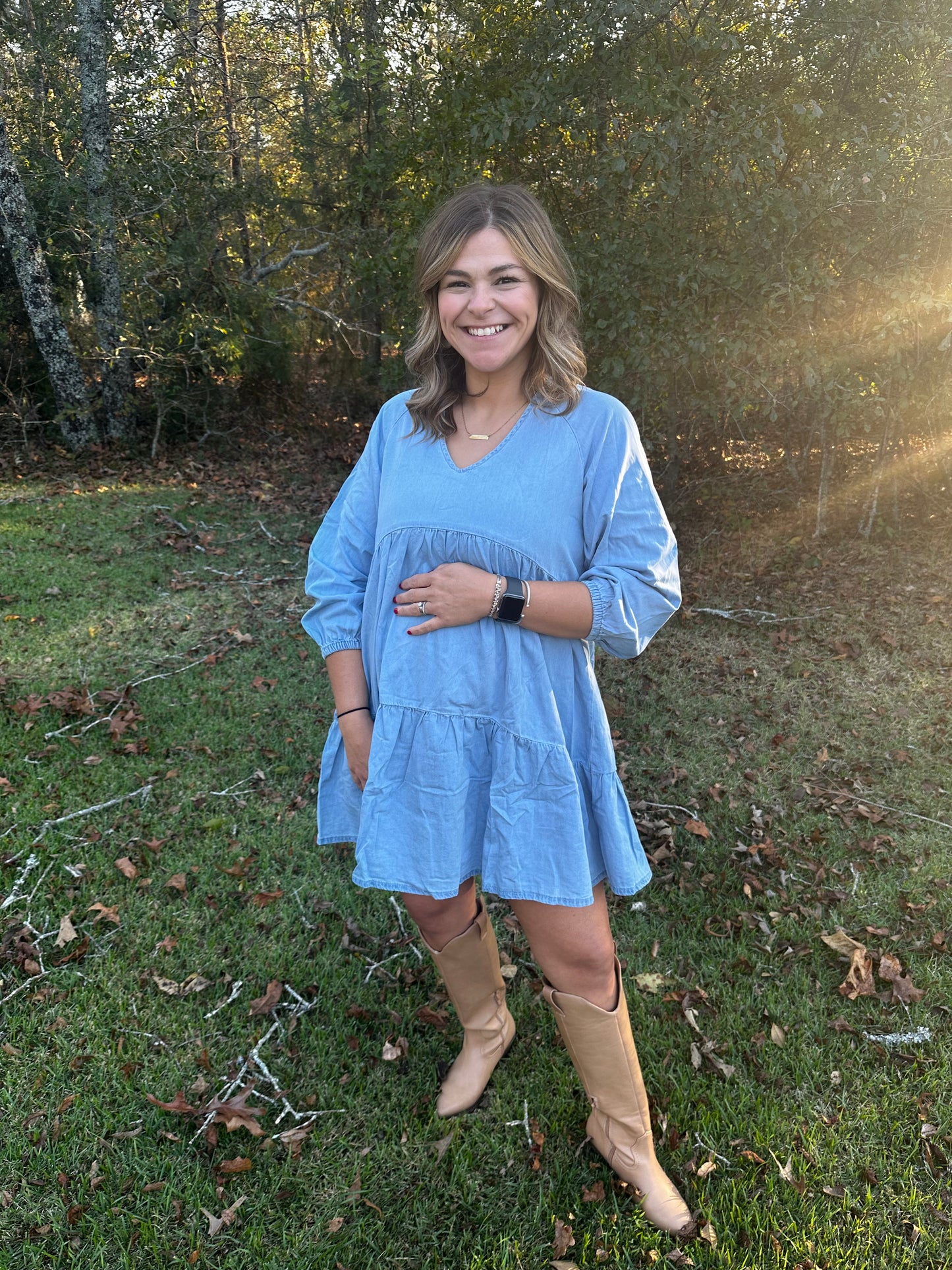 Oh Hey Chambray Dress