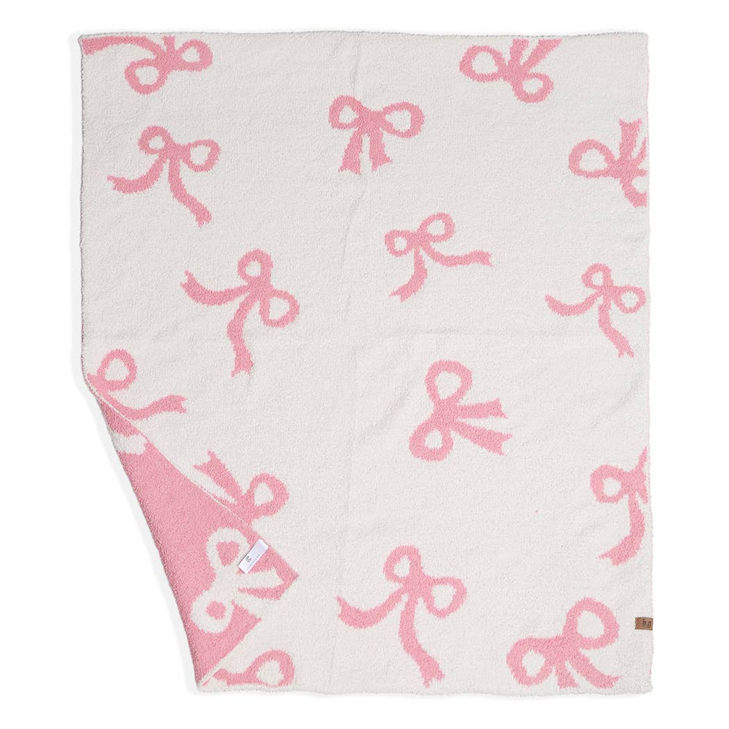 Child's Ribbon Pattern Throw Blanket: RIBBON / ONE SIZE