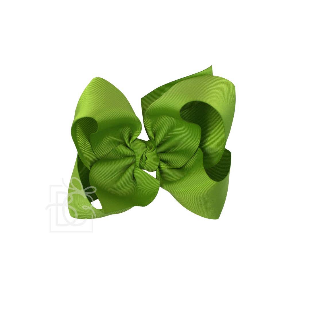 Signature Grosgrain Bow on Clip (New Colors): Fantasy Rose / 6.5" Jumbo - 2.25" Ribbon on Lg Alligator Clip
