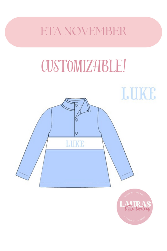Boys Name Smock Pullover