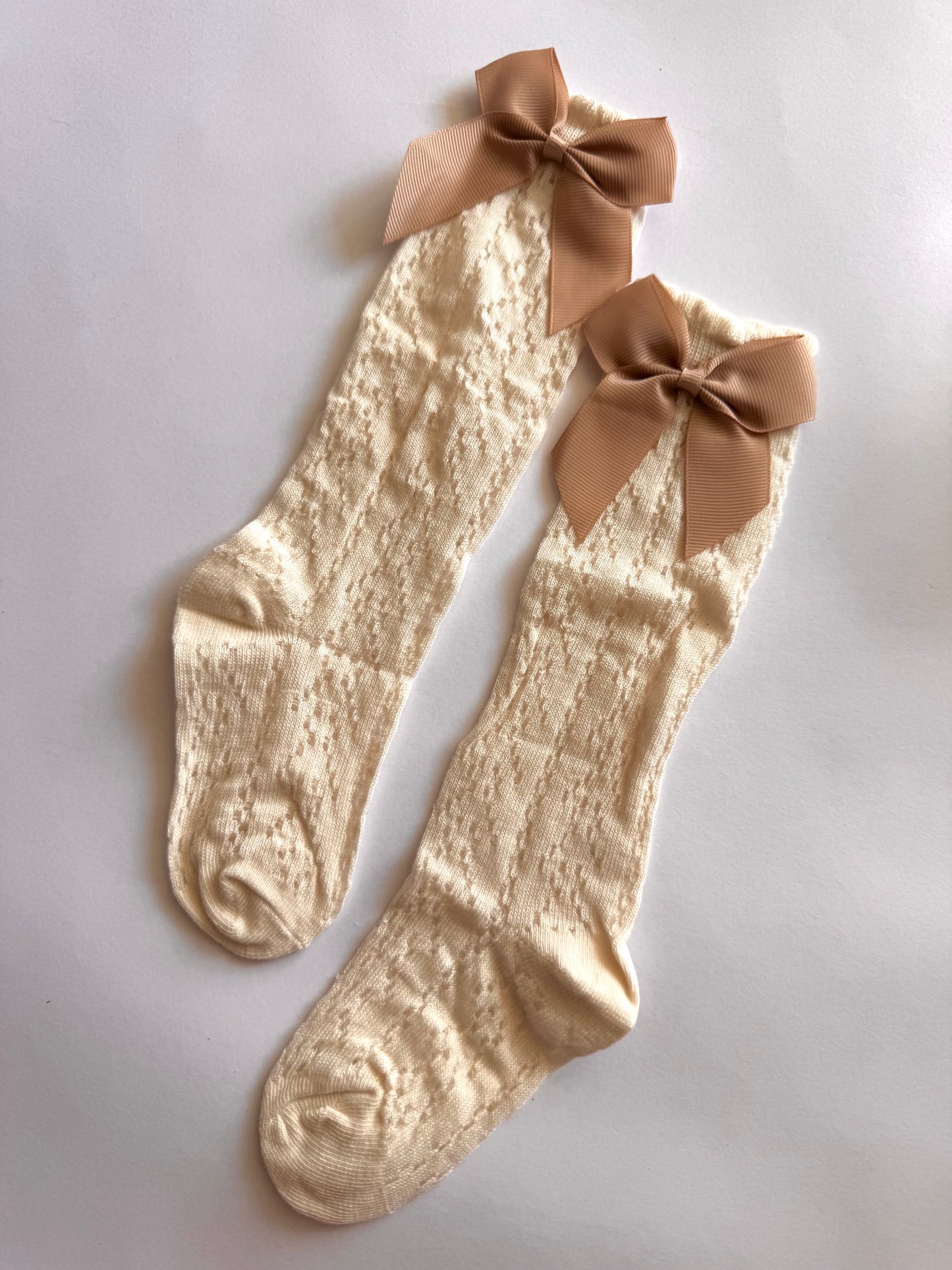 Lace Bow Knee Socks