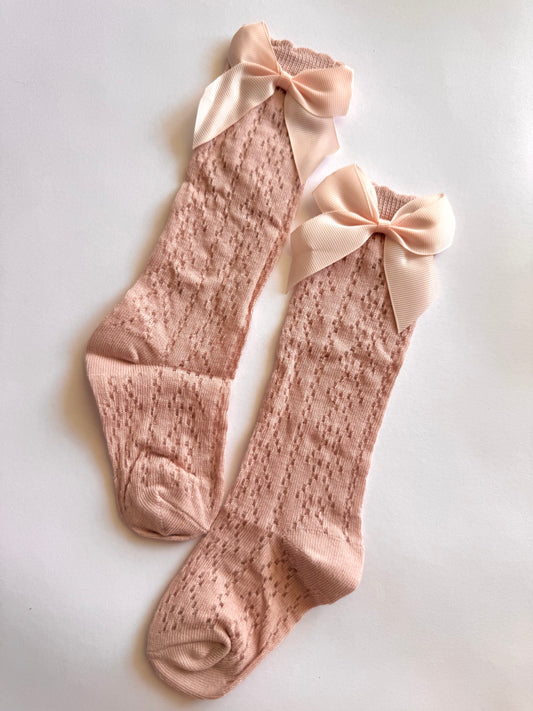 Lace Bow Knee Socks