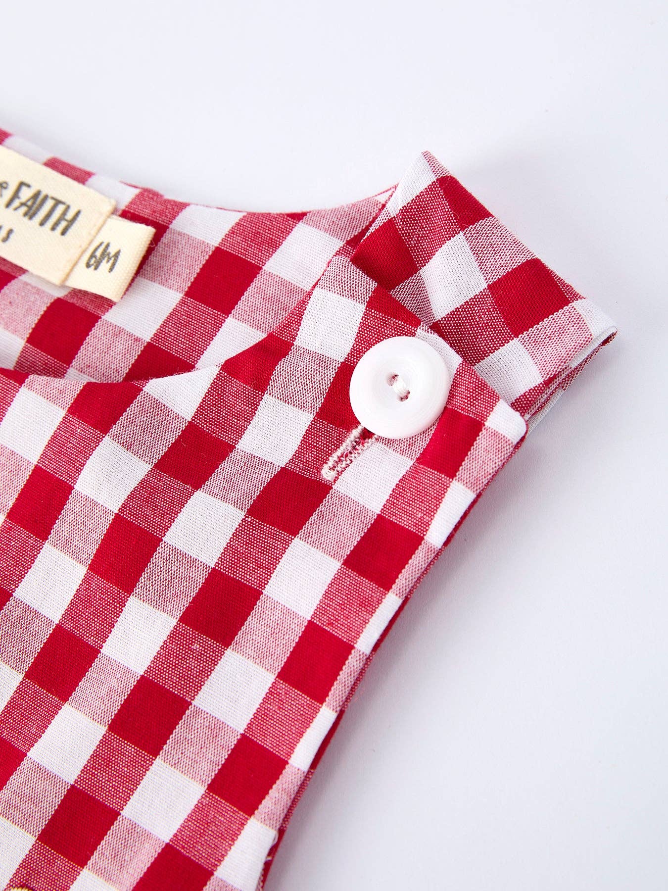 Valentine Red Plaid Boys Romper with Applique Heart Dog Detail: 12M