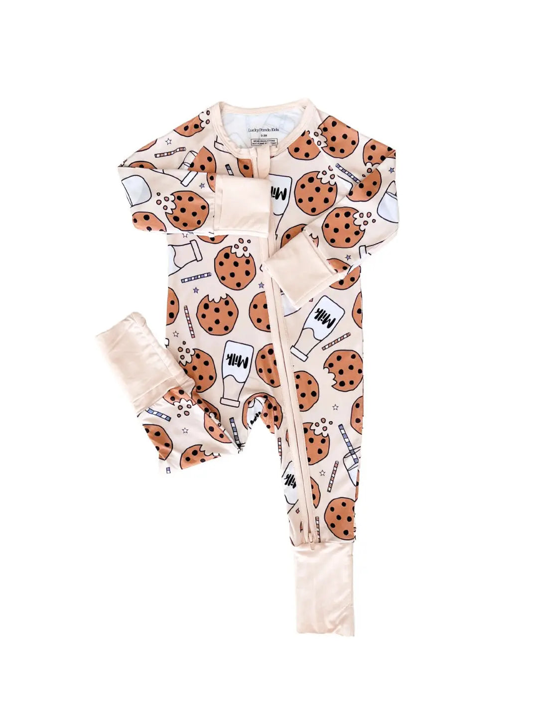 Milk & Cookies Bamboo PJ Zippy