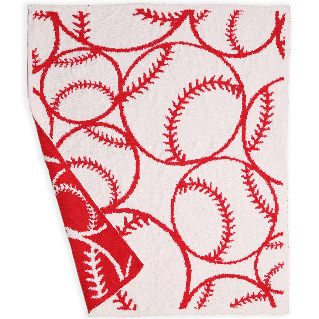Kids Baby Baseball Pattern Throw Blanket: BASEBALL / ONE SIZE