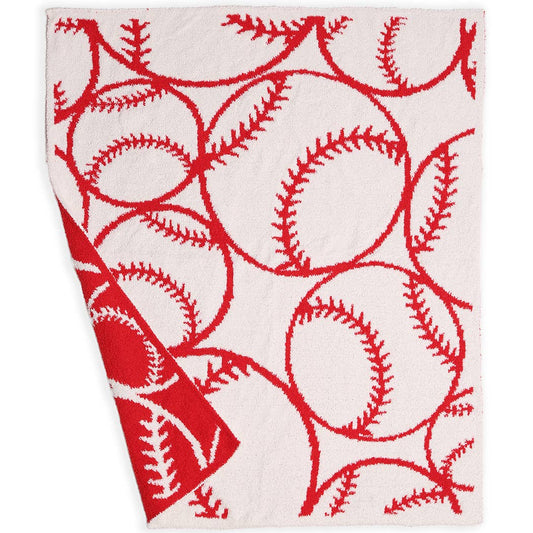 Kids Baby Baseball Pattern Throw Blanket: BASEBALL / ONE SIZE