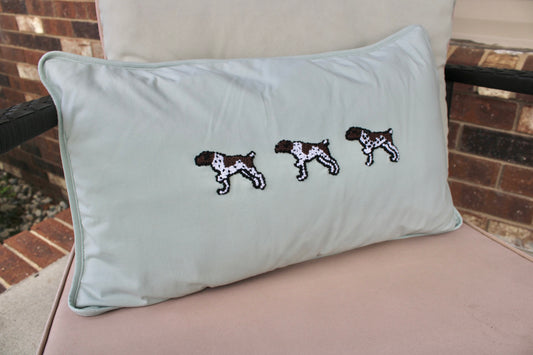 Bird Dog Trio Throw Pillow