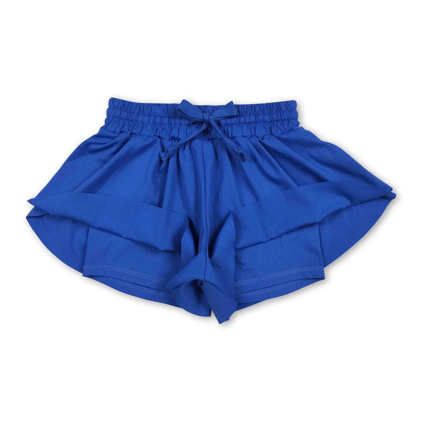 Blue kids girls activewear summer yoga shorts: Black / 2T
