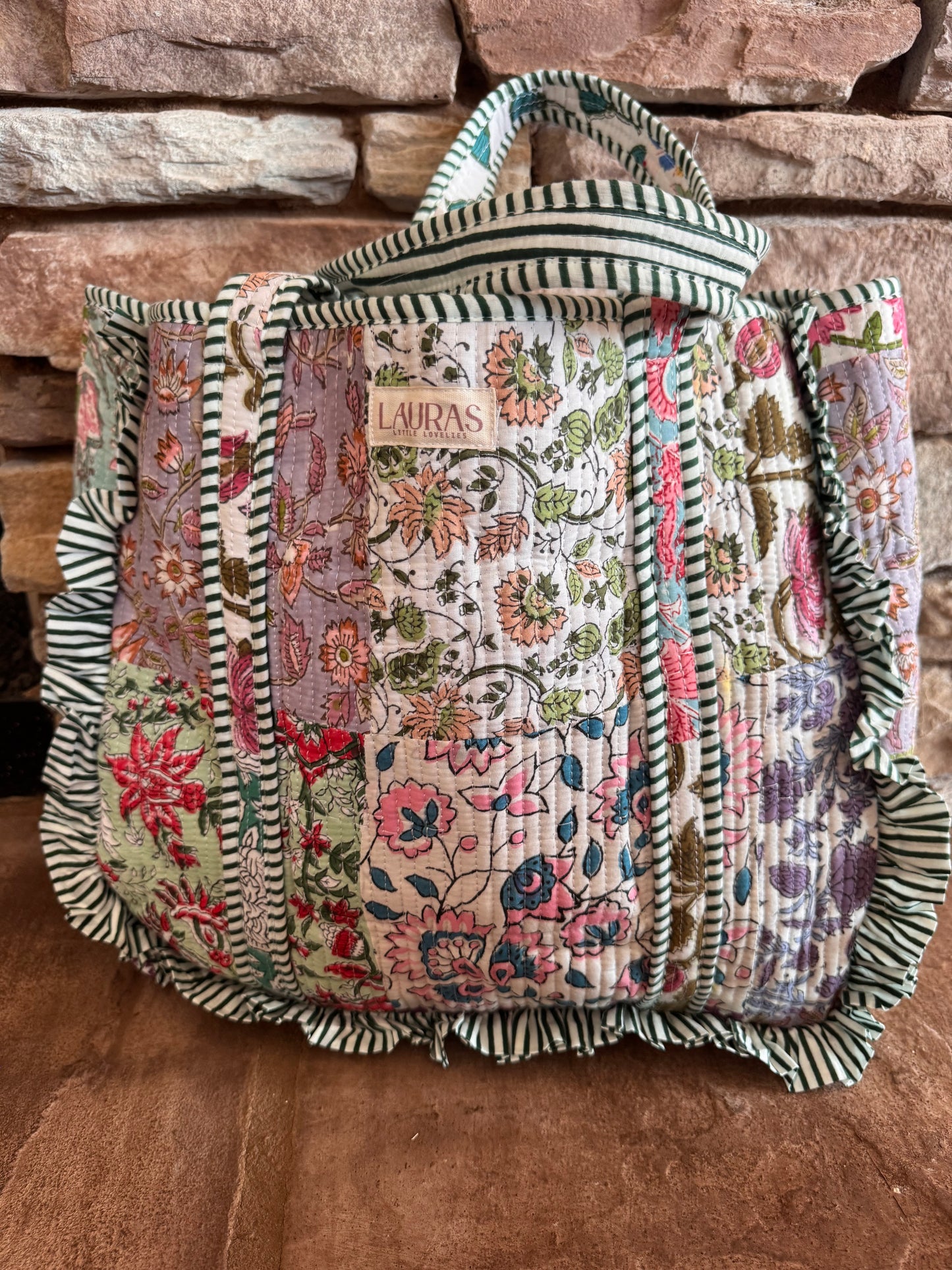 Posie Patch Ruffled Tote