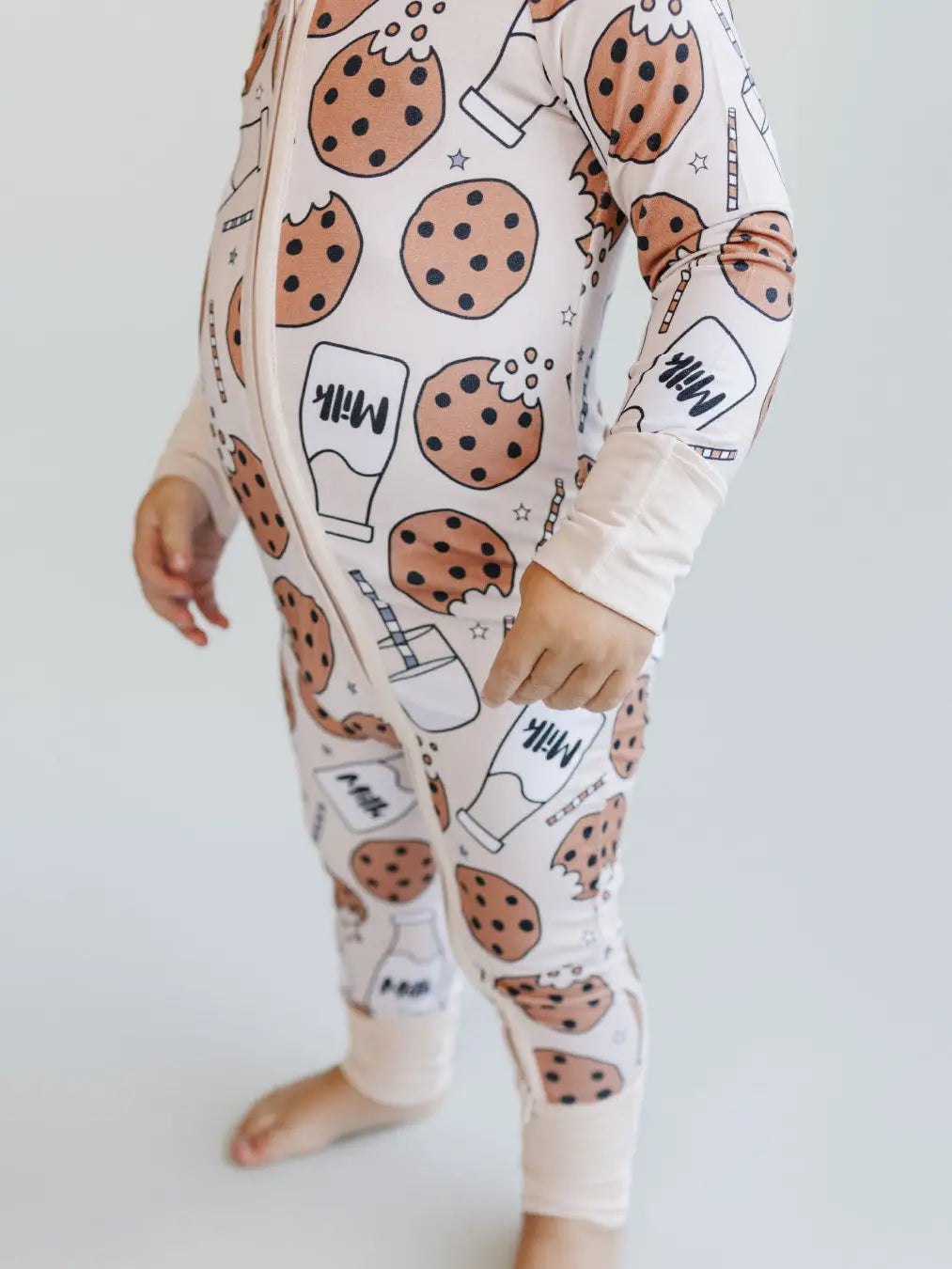 Milk & Cookies Bamboo PJ Zippy