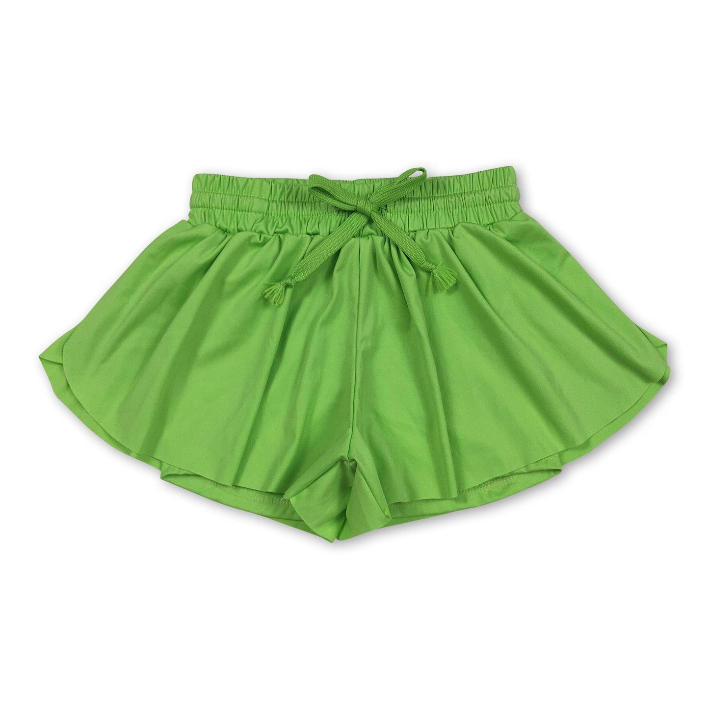 Hot pink kids girls activewear summer yoga shorts: Hot pink / 6-7T