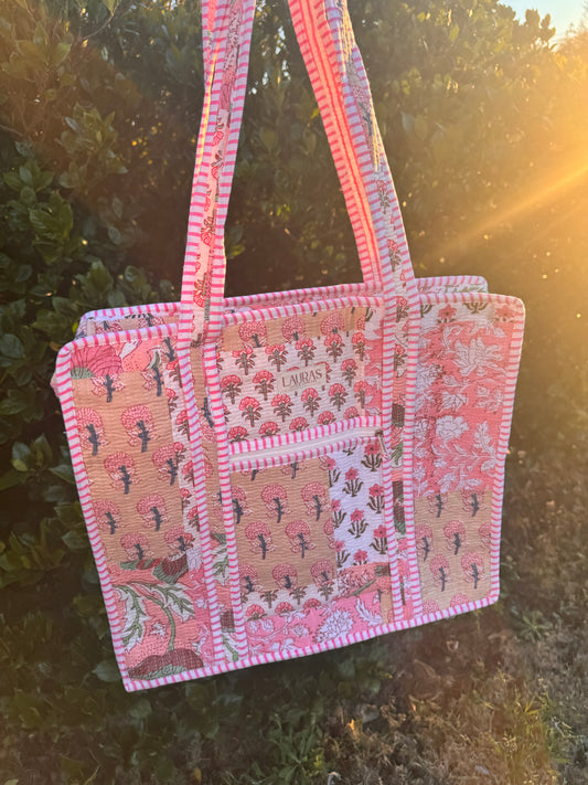 Rosy Grove Zippered Tote 3