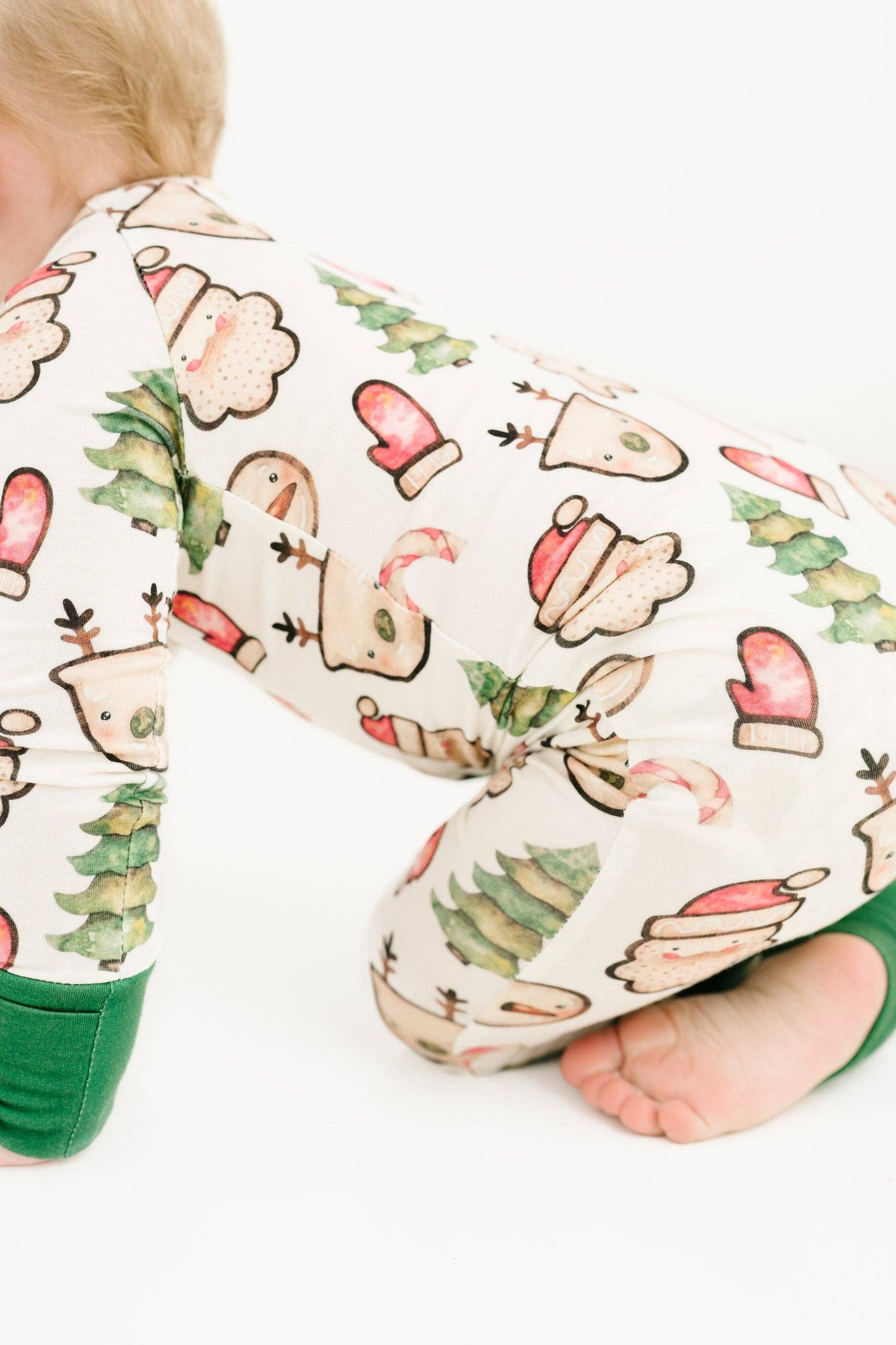 Christmas Cookies Green Bamboo Sleeper: 6-12M