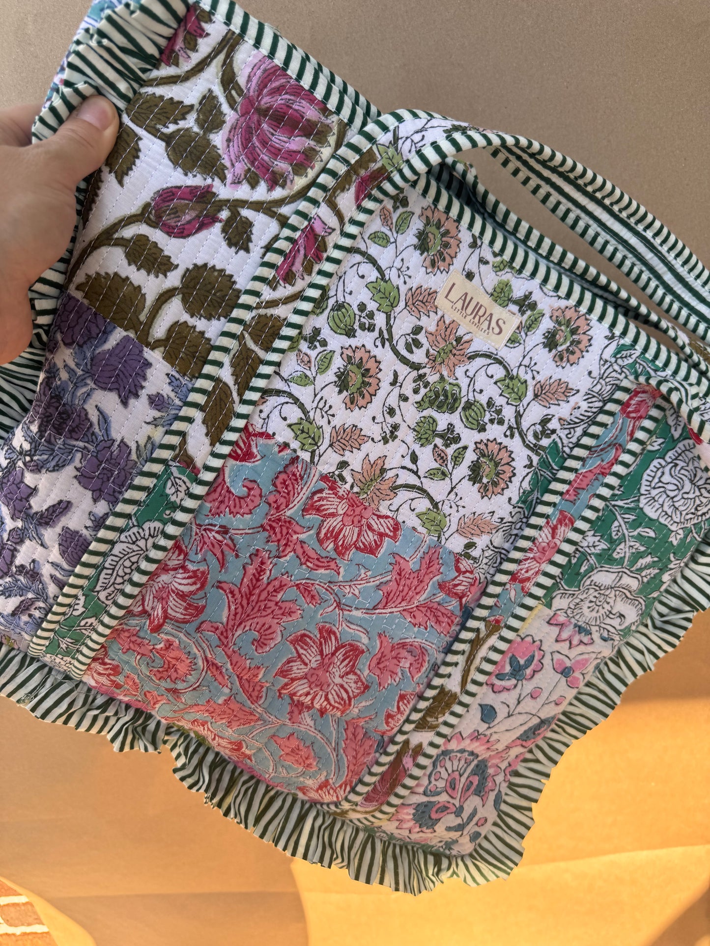 Posie Patch Ruffled Tote