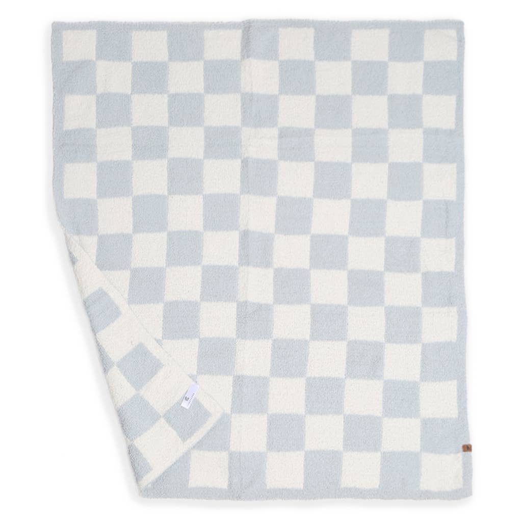 Kids Checkered Pattern Soft Throw Blanket: Blue / ONE SIZE
