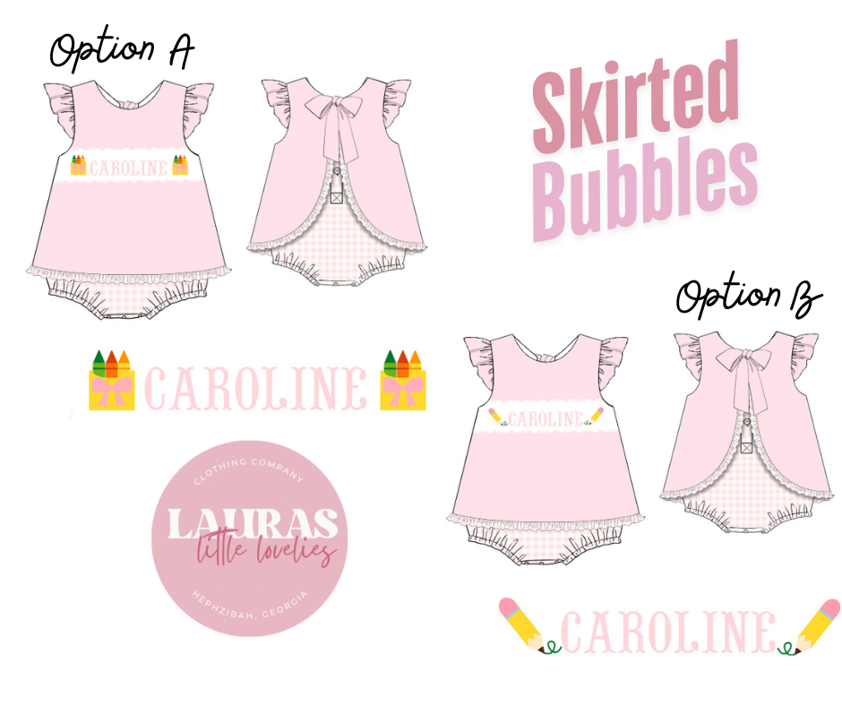 Skirted Bubble Name Smocks