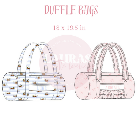Duffle Bag Size Chart