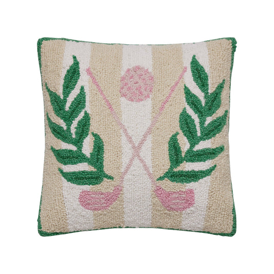 Golf With Wreath Hook Pillow