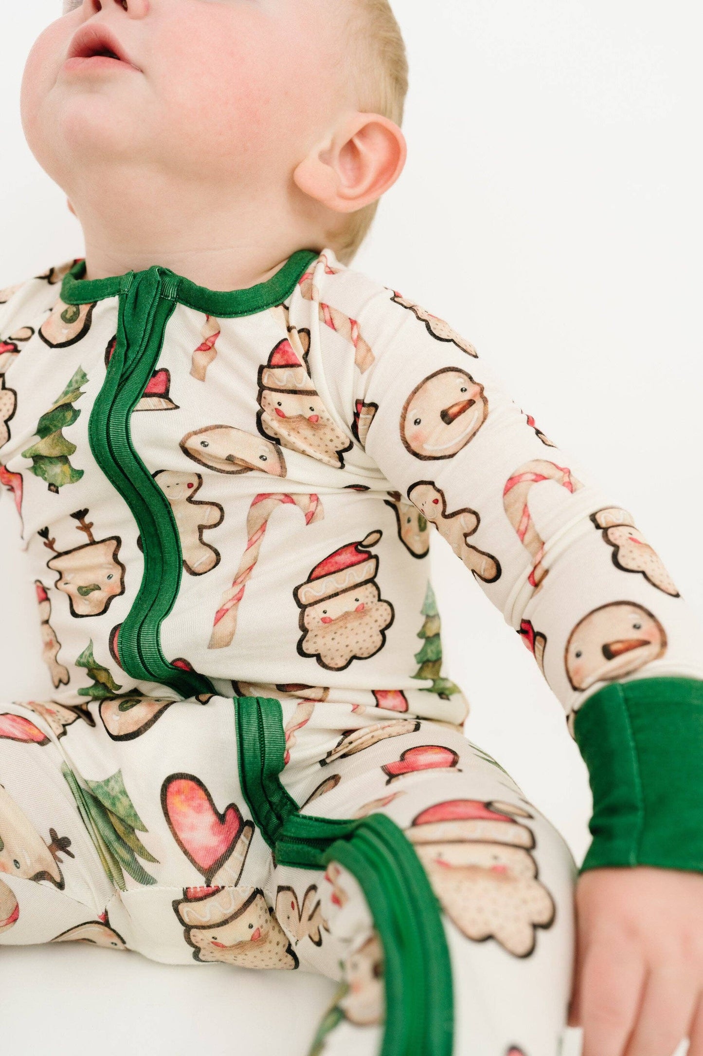 Christmas Cookies Green Bamboo Sleeper: 6-12M